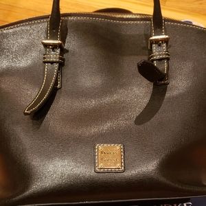Dooney & Bourke black smooth leather tote